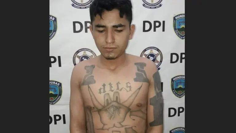 Pandillero detenido en Honduras