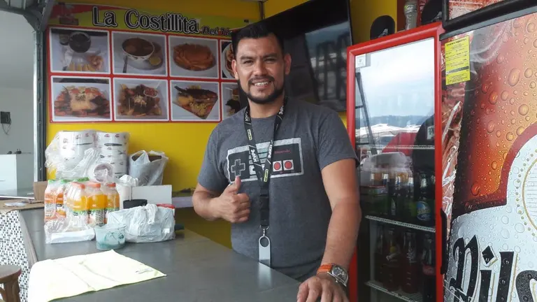 Dagoberto Portillo en el mercado Cuscatlán.