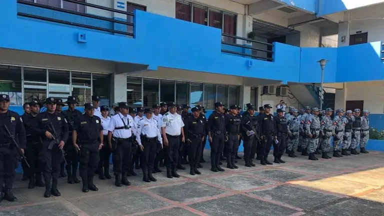 Despliegue policial Santa Ana