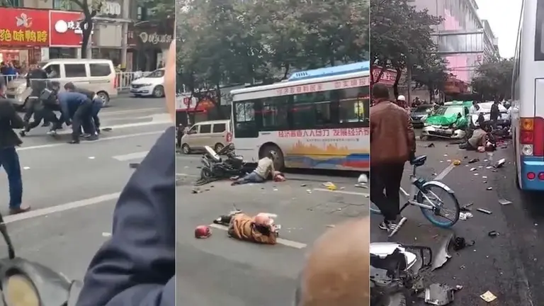 Atropellados en China