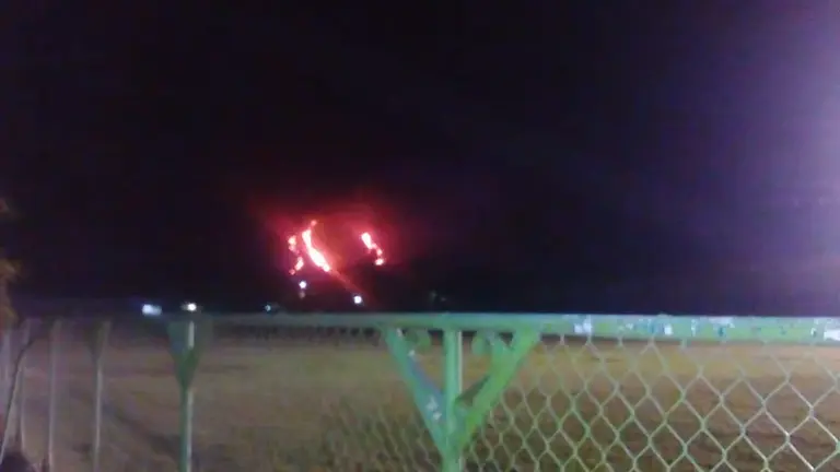 incendio en el sartén