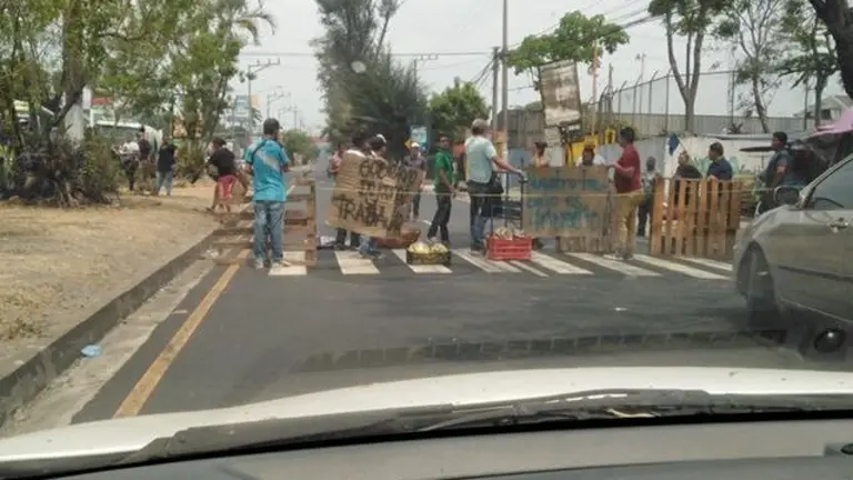 Protesta de vendedores