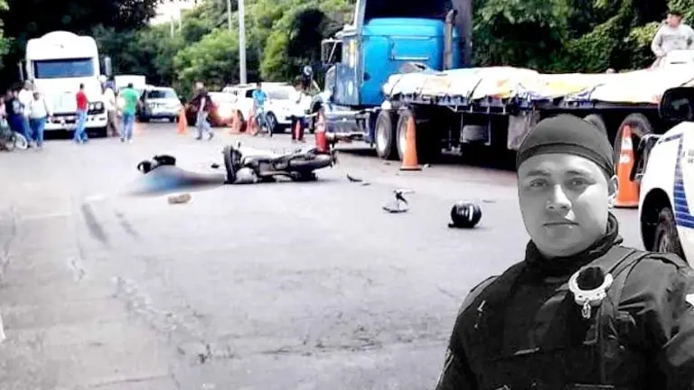 Policía muere en accidente