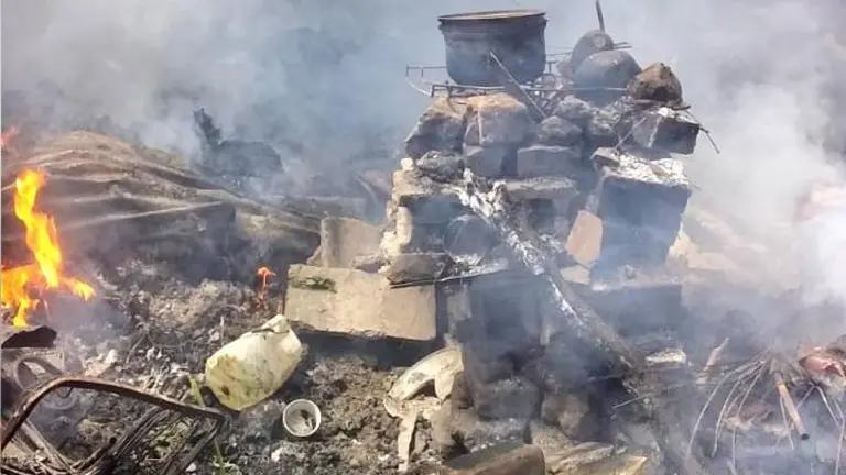 Incendio en vivienda de Anciana