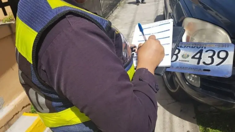 Placas decomisadas en avenida España