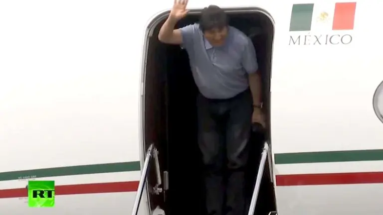 Evo Morales llega a México