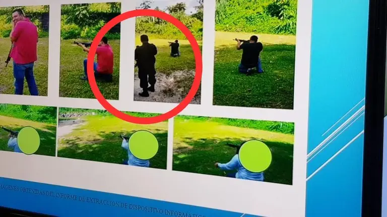 Pandilleros en polígono de tiro