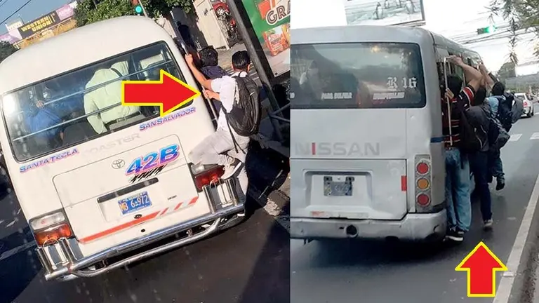 Ruta 42-B y 16 cargada de pasajeros