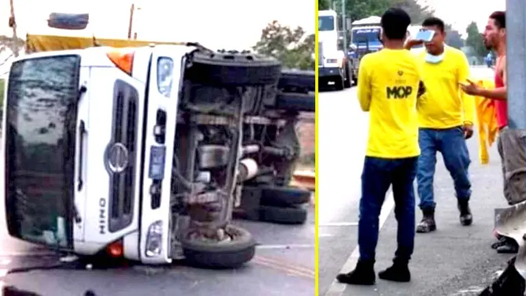 Empleados del MOP se accidentan en Usulután 3