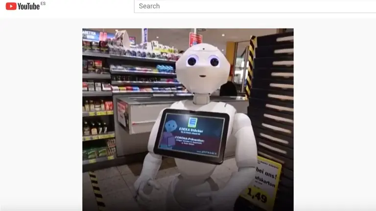 Robot humanoide coronavirus