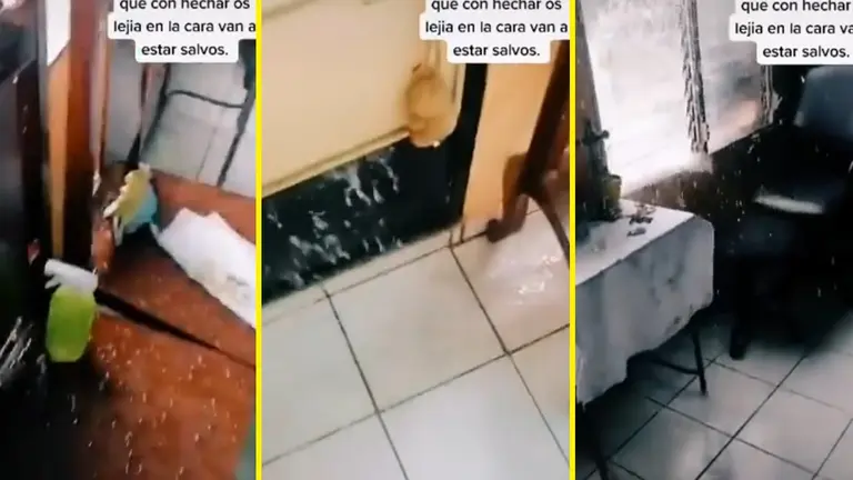 Casa inundada de lejía 1