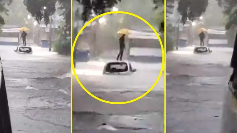 Ciudadano atrapado en colonia Santa Lucía 5