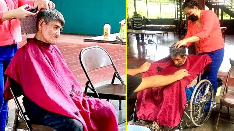 Cortan pelo a adultos mayores gratis Fotos tomadas de alcaldía de Sonsonate 8