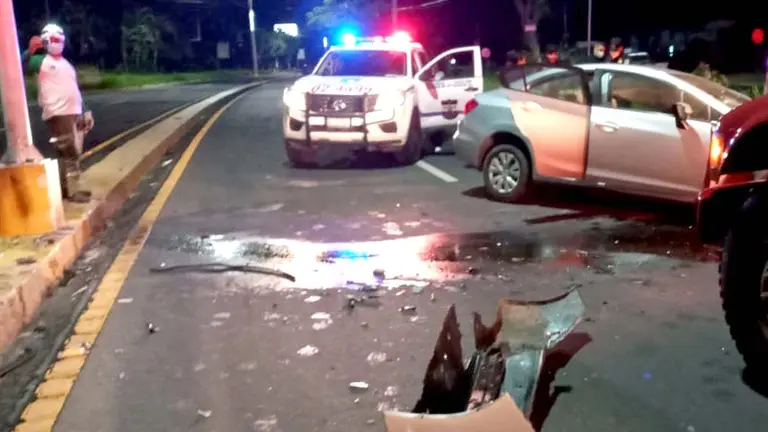 Accidente en Santa Ana Bomberos 1