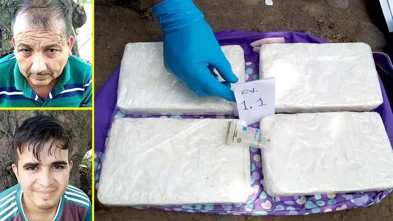 Capturados con 4 kilos de cocaína en Ahuachapán Foto tomada de la PNC 5