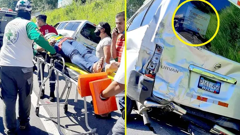 Accidente en carretera de Oro Fotos tomadas de Cruz Verde 4