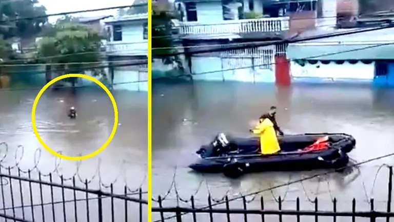 Inundaciones en calles de la colona Santa Lucía Imágenes tomadas de la cuenta de Ojo atento 4