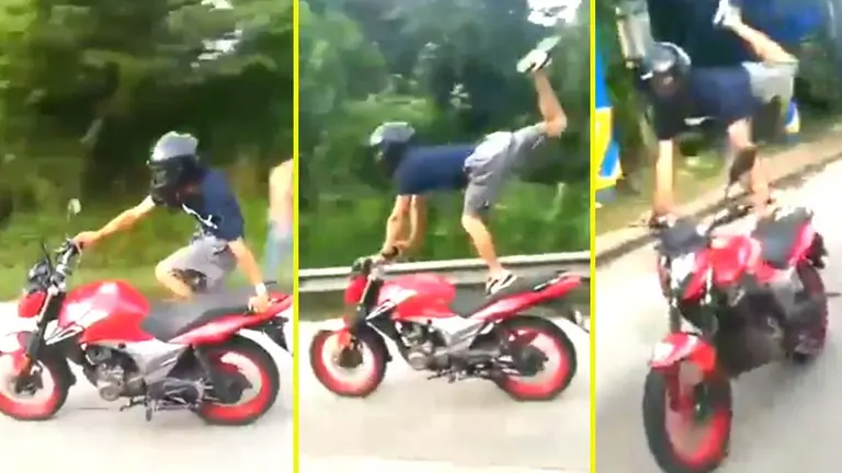 Motociclista en calle a Los Chorros 6