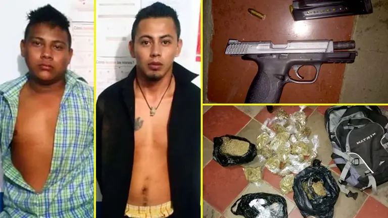 Capturados en Santa Ana con droga Foto tomada de la PNC 5