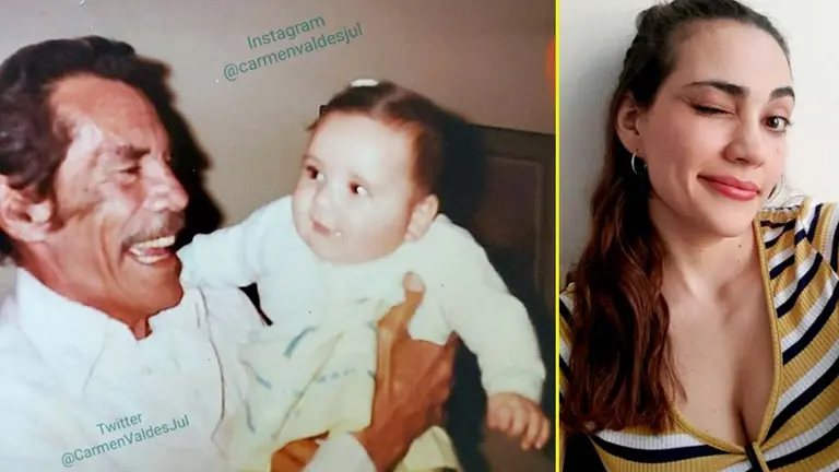 Don Ramón y su nieta Mariana Foto tomada de Carmen Valdéz 3