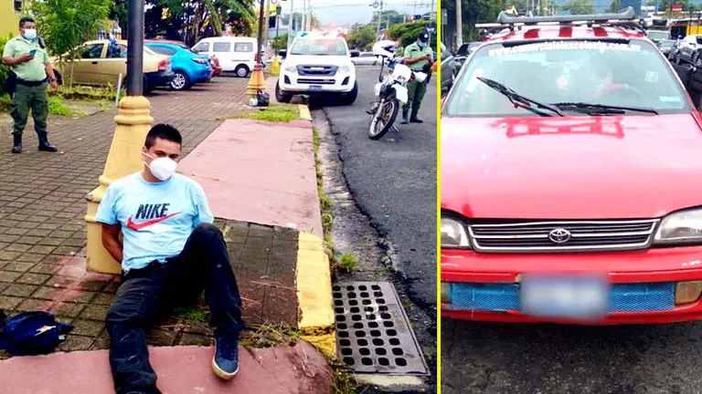 Capturan a sujeto en vehículo con reporte de robo Foto tomada de la alcaldía de Santa Tecla 3