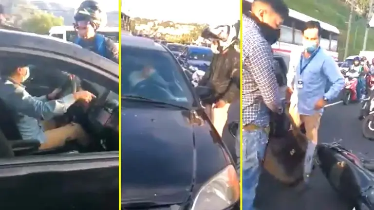 Impiden a motorista que siga la marcha en buevar del Ejército 5