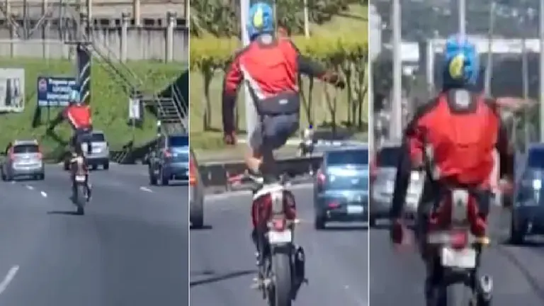 Motociclista en Tecla