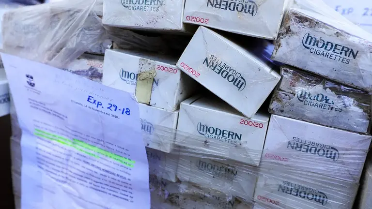 Cigarros decomisados