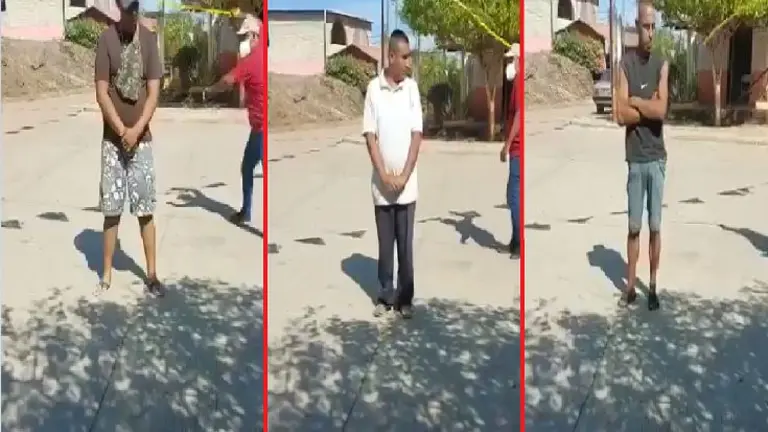 Azotados en México por no andar mascarilla