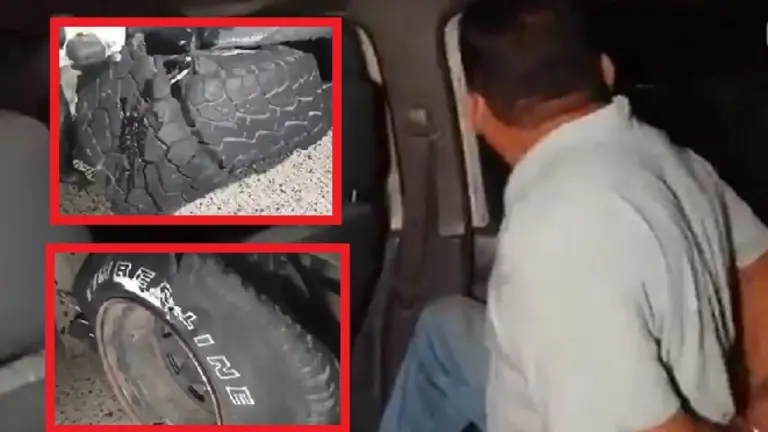 Camión con llantas explotadas 3