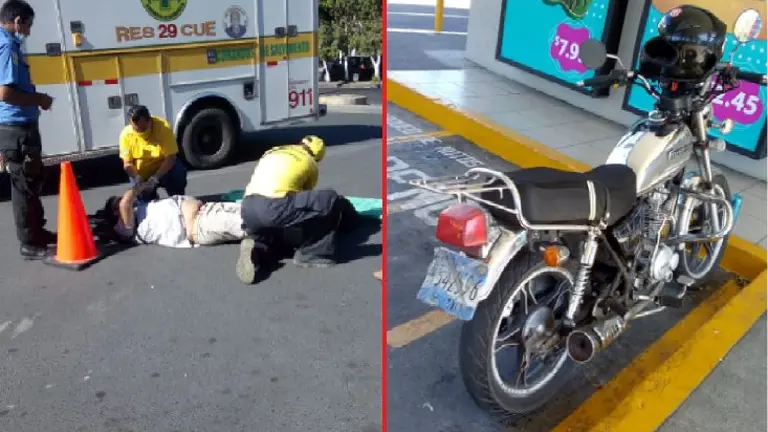 Se lanzó de su motob