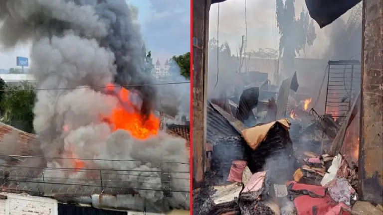 Siete locales quemados en San Miguel