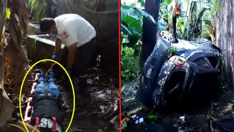 Sobrevive a caída de barranco en la Troncal