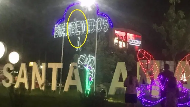 Retiran rótulo en Santa Ana