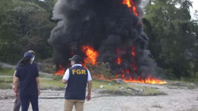 Queman 1,370 killos de cocaína