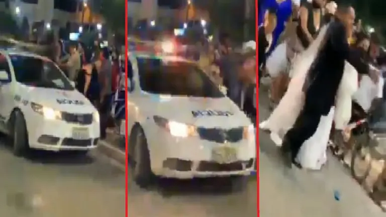 Policías irrumpen en una boda