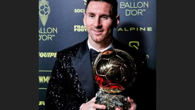 Messi tras ganar el Balón de Oro