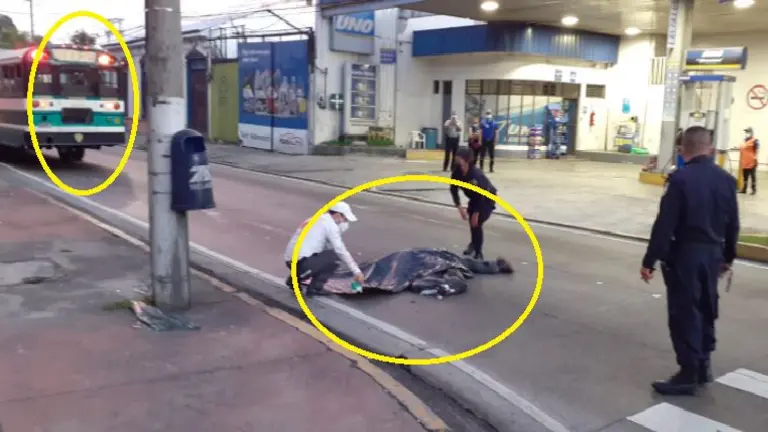 Atropellado en Santa Tecla