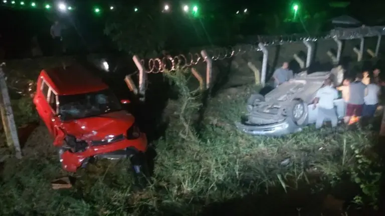 Accidente con cinco heridos