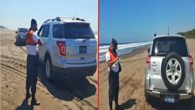 Los multan por circular en playas