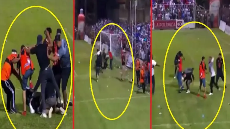 Pelea de aficionados del Firpo y Aguila