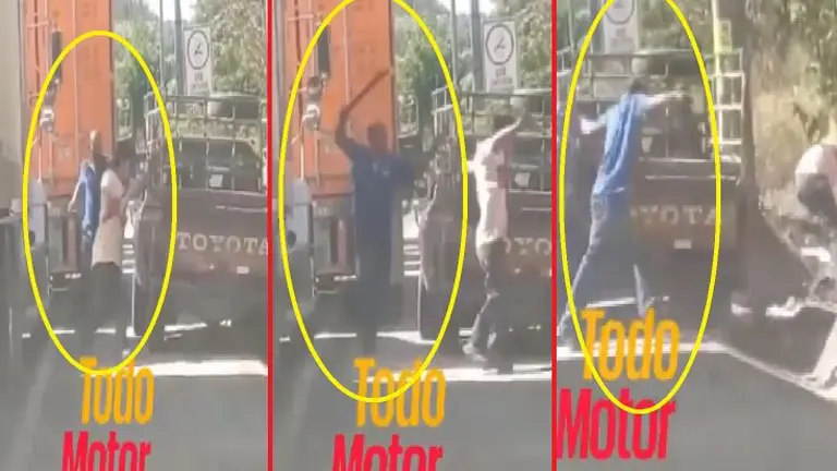 Lo sigue con un machete