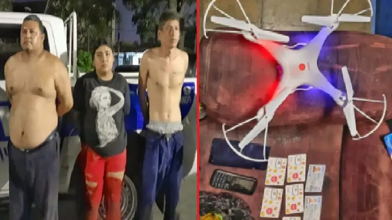 Pandilleros con dron