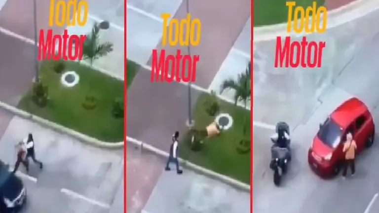 Motociclista agrede anciano en Multiplaza