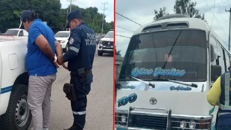 Microbusero de la 100 detenido