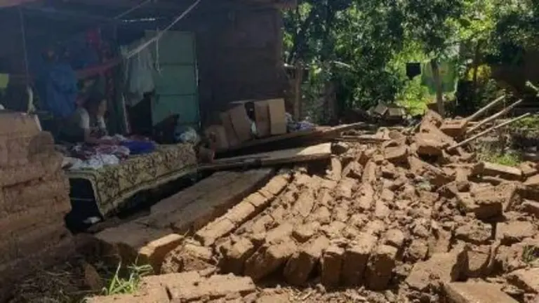 Vivienda dañana en Ahuachapán
