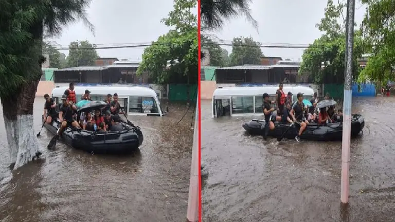 En balsa los evacúan