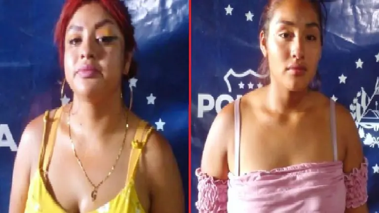 Supuestas pandilleras en Tecla