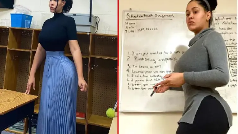 Maestra con cuerpo vuluptuoso