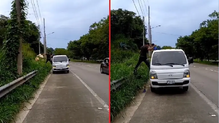 Tirando basura dos sujetos